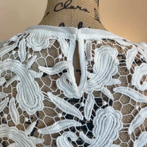 NWT Loft White Paisley Pattern Crotched Open Top - Picture 10 of 15